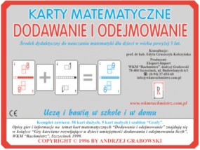 Karty matematyczne - Wytwórnia Kart Matematycznych  RACHMISTRZ  Andrzej Grabowski Szczecinek