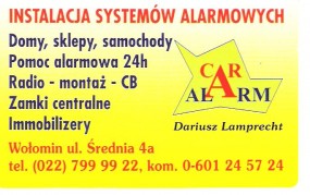 Alarmy kamery - CAR Dariusz Lamprecht Wołomin