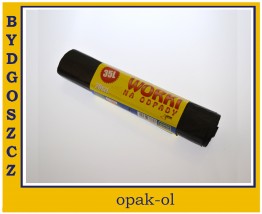 WORKI NA ŚMIECI O POJEMNOŚCI 35 L NAWIJANE NA ROLCE PO 20 szt. CZARNE - OPAK-OL Bydgoszcz