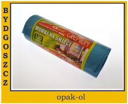 SUPER MOCNE WORKI NA ŚMIECI GREMIUM 120 L NIEBIESKIE 20 szt - OPAK-OL Bydgoszcz