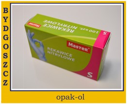 RĘKAWICE NITRYLOWE MASTER 100 szt. W KARTONIKU - OPAK-OL Bydgoszcz