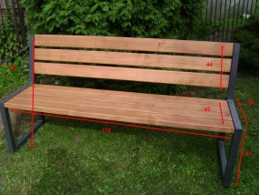 Ławka ogrodowa, parkowa Władysławów - RAWMET Izabela Rawińska