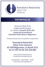 usługi notarialne - Kancelaria Notarialna Alicja Trytt notariusz Wągrowiec