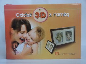 1xOdlew/odcisk 3D rączki/nóżki dziecka z drewnianą ramką - RamyCzasu.pl Jasienica