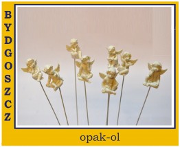 FIGURKA ANIOŁEK 3,5 CM NA DRUCIE 23 CM 8 WZORÓW - OPAK-OL Bydgoszcz