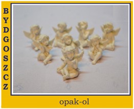 FIGURKA ANIOŁEK SIEDZĄCY 3,5 cm 8 WZORÓW. - OPAK-OL Bydgoszcz