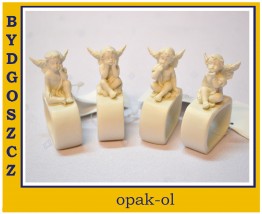 SERWETNIK OBRĄCZKA Z ANIOŁKIEM 6,5 cm 4 WZORY - OPAK-OL Bydgoszcz