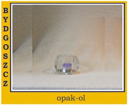 ŚWIECZNIK SZKLANY NA TEALIGHTA 6,5 cm - OPAK-OL Bydgoszcz