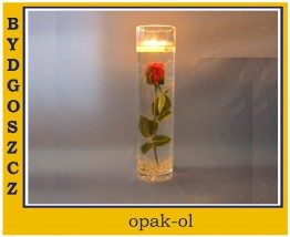 TUBA SZKLANA DO DEKORACJI 30 cm - OPAK-OL Bydgoszcz