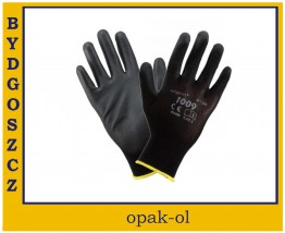 RĘKAWICE ROBOCZE URGENT IMPREGNOWANE POWLEKANE GUMĄ CZARNE - OPAK-OL Bydgoszcz