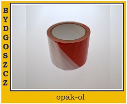 TAŚMA OSTRZEGAWCZA BLUE DOLPHIN BIAŁO-CZERWONA 75mmx100m - OPAK-OL Bydgoszcz