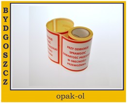 ETYKIETA SAMOPRZYLEPNA NA ROLI 10x10 cm 100 szt. SPRAWDŹ PRZESYŁKĘ - OPAK-OL Bydgoszcz