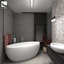 Projekt łazienki - Karolina Matuszewska Koncept Studio Projektowe Bydgoszcz