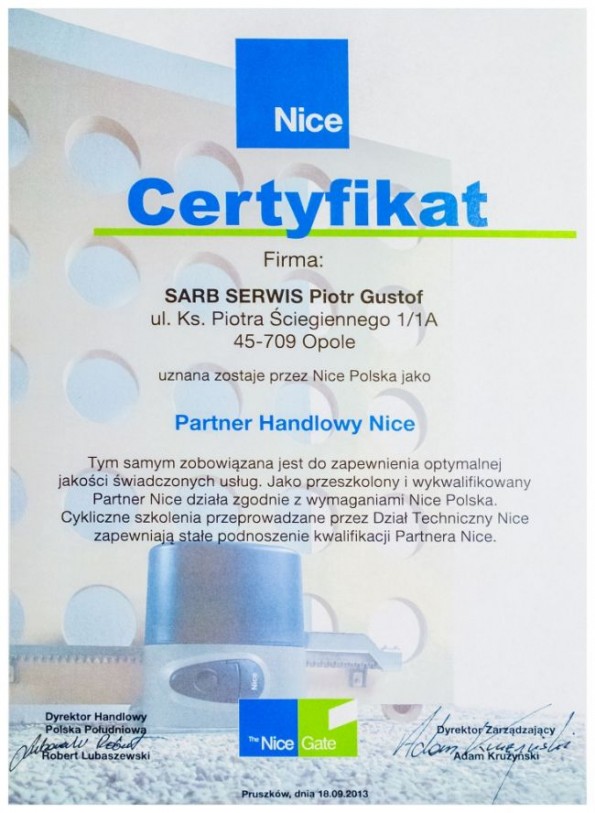 Referencja od firmy NICE Polska