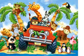 PUZZLE 40 MAXI - SAFARI - PHU SMERFOLANDIA Wiry