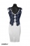 Sukienki Ekskluzywna ołówkowa sukienka granatowa gipiura - Frydrychowice P.P.H.U DE MARCO