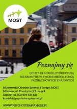 Grupa wsparcia - Mikołowski Ośrodek Szkoleń i Terapii MOST Mikołów