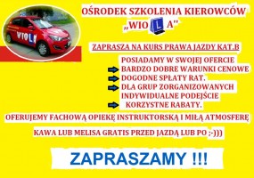 Kurs na prawo jazdy. - Ośrodek Szkolenia Kierowców WIOLA Kozienice