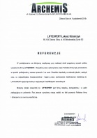 Referencja od firmy ARCHEMIS