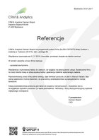 Referencja od firmy CRM & Analytics Damian Skipioł