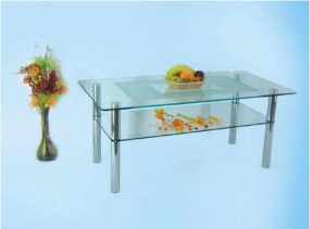 Prostokątny szklany stolik z piaskowanym wzorem - MARCIN ŁUGIEWICZ- producent stolików szklanych Nowe Miasto Lubawskie