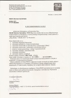 Referencja od firmy Młodzieżowe Centrum Sportu we Wrocławiu