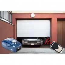 Brama garażowa segmentowa woodgrain z napędem 2 piloty - MAGNUM-PRO Poczesna