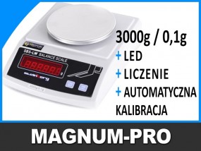 Waga licząca laboratoryjna dokładna 3kg/0,1g - MAGNUM-PRO Poczesna