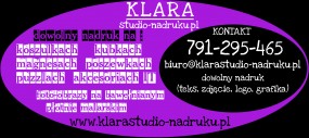 Magnesy reklamowe na samochód - KLARA studio-nadruku.pl Anna Bulik Stare Pole