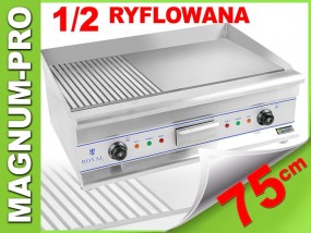 Grill podwójny duży ryflowany 75cm 2x3200W - MAGNUM-PRO Poczesna