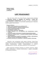 Referencja od firmy Urząd Miasta Leżajsk