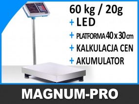 Waga do magazynu sklepowa licząca 60kg - MAGNUM-PRO Poczesna