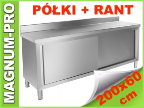 Stół gastronomiczny z szafką 200x60cm - MAGNUM-PRO Poczesna