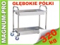 Wózek kelnerski transportowy głęboki 2 półki - MAGNUM-PRO Poczesna