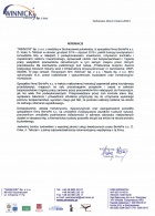 Referencja od firmy "WINNICKI" Sp. z o.o. z siedzibą w Sochaczewie