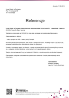 Referencja od firmy Urząd Miejski w Goniądzu