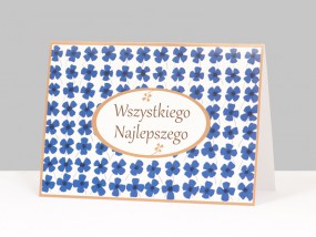 Niebieskie kwiatki, kartka na każdą okazję - ah-decor.pl Hubert Weber Konin