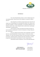 Referencja od firmy Arla Food