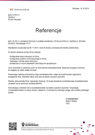Referencja od firmy pphu ALAN s.c