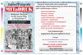 usługi poligraficzne - Mita Druk Zakład Poligrafii - W. Głożyński Gorzów Wielkopolski