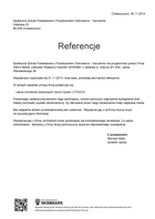 Referencja od firmy Społeczna Szkoła Podstawowa z Przedszkolem Dobrzewino - Karczemki