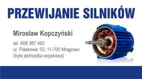 usługi elektrryczne, przewijanie, przezwajanie silników - Usługi Elektryczno-Budowlane Kopczyński Mirosław Zyndaki