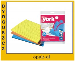 SUPER CHŁONNA ŚCIERKA GĄBCZASTA YORK 17,5 x 17,5 cm 3 szt. - OPAK-OL Bydgoszcz