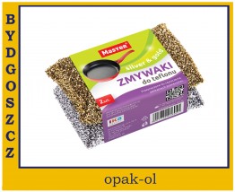 WYTRZYMAŁY ZMYWAK GĄBECZKA DO TEFLONU MASTER 2 szt. - OPAK-OL Bydgoszcz