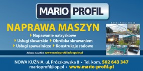 naprawa maszyn przemysłowych - MARIO-PROFIL Mariusz Piechota Nowa Kuźnia