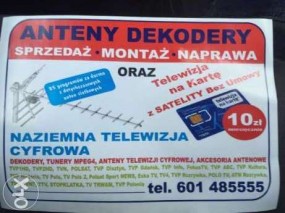 Montaż anten telewizyjnych - Z.H.U. BAS Iława