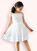 Sukienka dziewczęca ecru - DMDmoda wizytowa odzież dziecięca Kielce