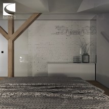 Projekt sypialni na poddaszu - Karolina Matuszewska Koncept Studio Projektowe Bydgoszcz