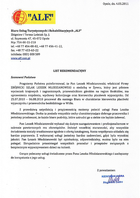 Referencja od firmy Biuro podróży Alf