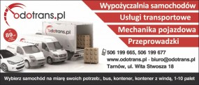 Sprawna przeprowadzka - ODO wypożyczalnia samochodów, usługi transportowe, przeprowadzki Tarnów